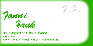 fanni hauk business card